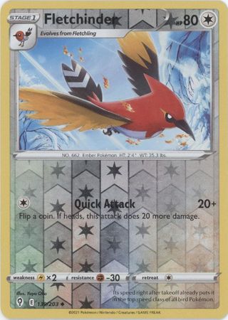 Fletchinder - 139/203 - Uncommon - Reverse Holo available at 401 Games Canada