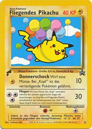 Fliegendes Pikachu (Flying Pikachu) - 25 - World Collection Promo (German) available at 401 Games Canada