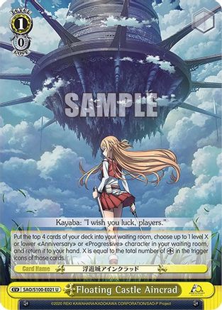 Floating Castle Aincrad - SAO/S100-E021 - Uncommon available at 401 Games Canada