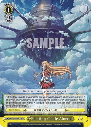 Floating Castle Aincrad (SR) - SAO/S100-E021S - Super Rare available at 401 Games Canada