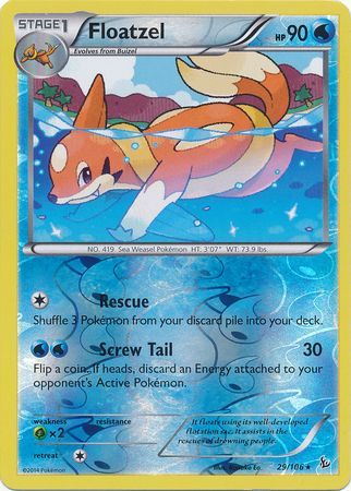 Floatzel - 29/106 - Rare - Reverse Holo available at 401 Games Canada