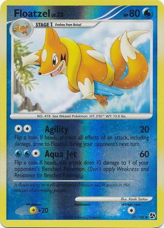 Floatzel - 37/106 - Uncommon - Reverse Holo available at 401 Games Canada