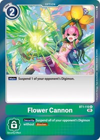 Flower Cannon (Parallel Rare) - BT1-110 - Rare available at 401 Games Canada