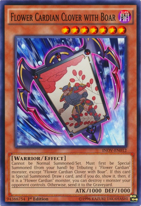 Flower Cardian Clover with Boar - INOV-EN012 - Common - 1st Edition available at 401 Games Canada
