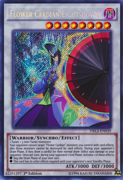 Flower Cardian Lightshower - DRL3-EN039 - Secret Rare - 1st Edition available at 401 Games Canada