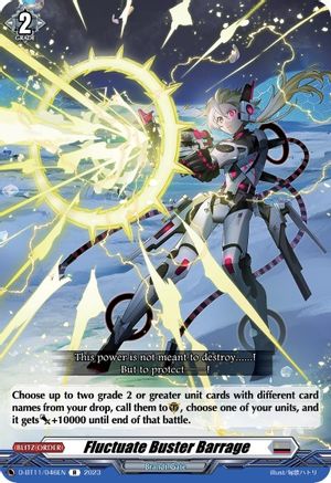 Fluctuate Buster Barrage - D-BT11/046EN - Rare available at 401 Games Canada