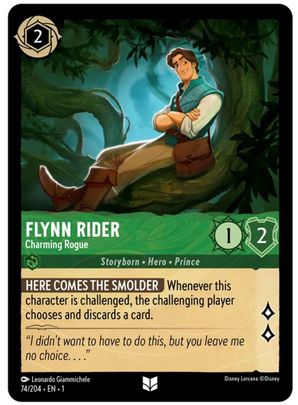 Flynn Rider (Charming Rogue) - 74/204 - Uncommon available at 401 Games Canada