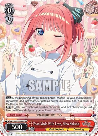 Food Made With Love, Nino Nakano (SR) - 5HY/W101-E060S - Super Rare available at 401 Games Canada