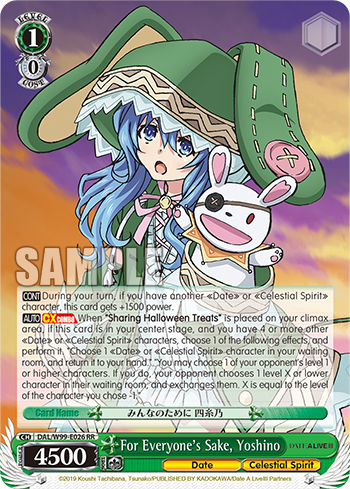 For Everyone's Sake, Yoshino - DAL/W99-E026 - Double Rare available at 401 Games Canada