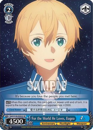 For the World He Loves, Eugeo (SR) - SAO/S100-E095S - Super Rare available at 401 Games Canada