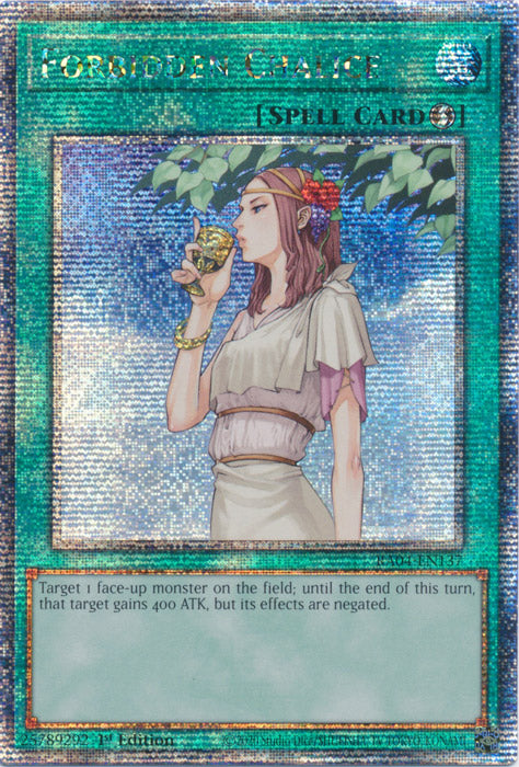 Forbidden Chalice - RA04-EN137 - Quarter Century Secret Rare - 1st Edition