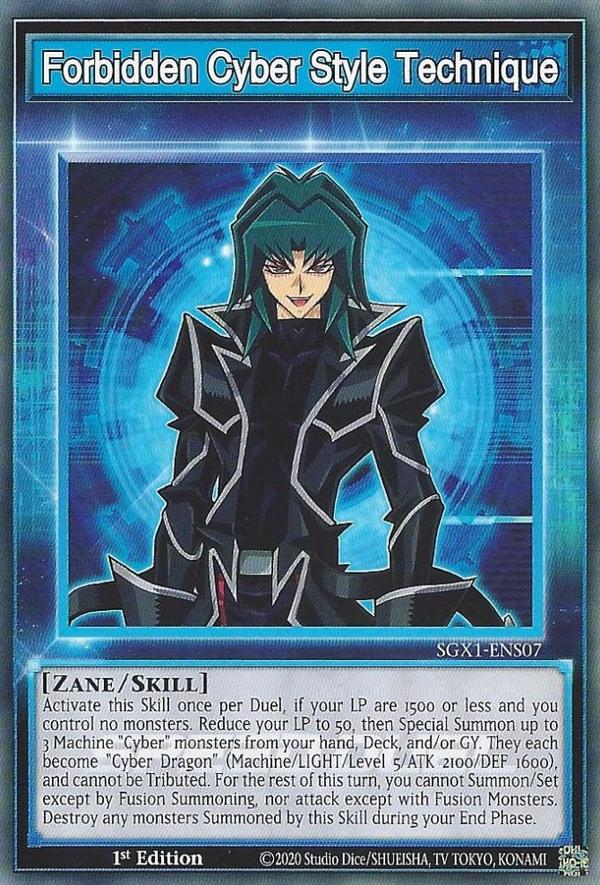 Forbidden Cyber Style Technique - SGX1-ENS07 - Common - 1st Edition available at 401 Games Canada