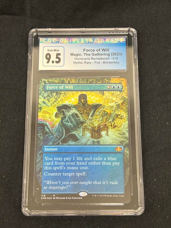 401 Games Canada - Force of Will - Dominaria Remastered - Borderless Foil - CGC Graded 9.5 401 Games Canada - Force of Will - Dominaria Remastered - Borderless Foil - CGC Graded 9.5