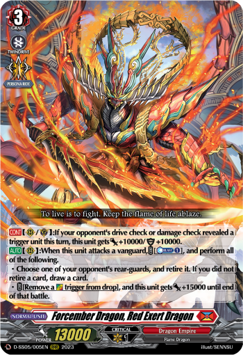 Forcember Dragon, Red Exert Dragon - D-SS05/005 - Triple Rare available at 401 Games Canada