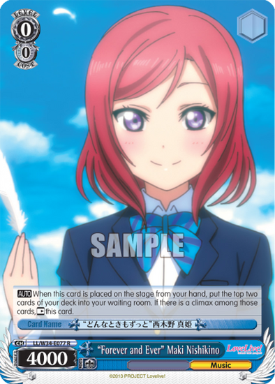 "Forever and Ever" Maki Nishikino - LL/W34-E077 - Rare available at 401 Games Canada