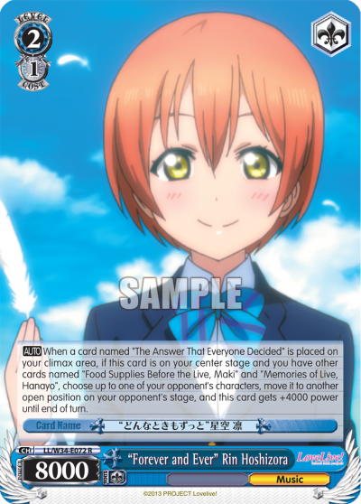 "Forever and Ever" Rin Hoshizora - LL/W34-E072 - Rare available at 401 Games Canada