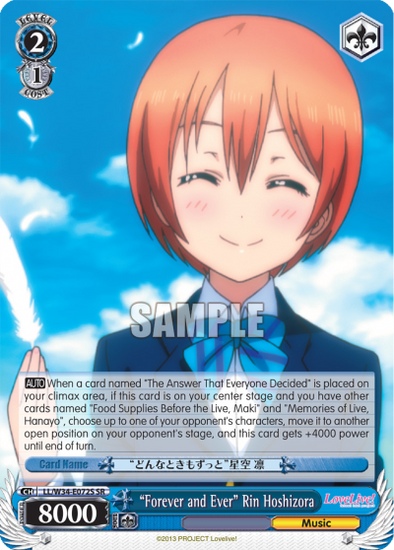 "Forever and Ever" Rin Hoshizora - LL/W34-E072S - Super Rare available at 401 Games Canada