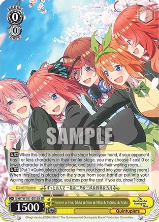 Forever as Five, Ichika & Nino & Miku & Yotsuba & Itsuki (SR) - 5HY/W101-E016S - Super Rare available at 401 Games Canada