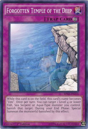 Forgotten Temple of the Deep (Shatterfoil) - BP03-EN216 - Shatterfoil Rare - 1st Edition available at 401 Games Canada