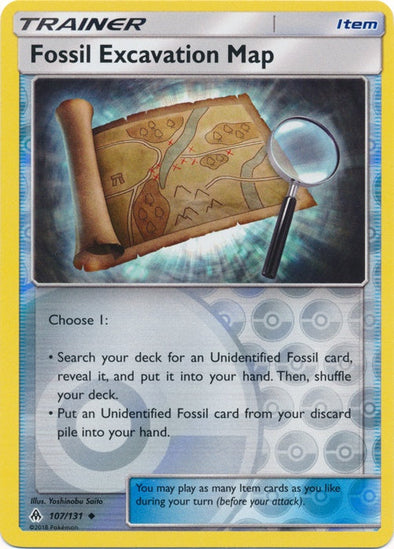 Fossil Excavation Map - 107/131 - Uncommon - Reverse Holo available at 401 Games Canada