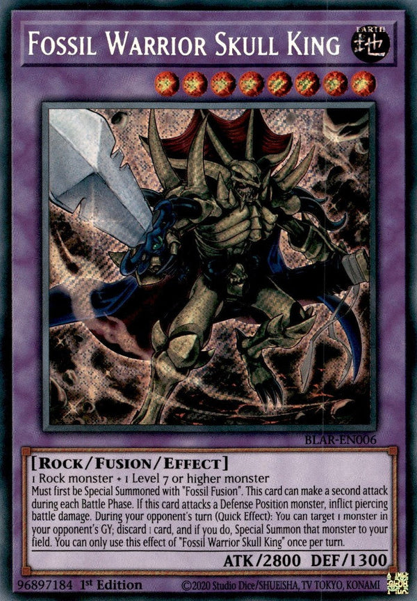Fossil Warrior Skull King - BLAR-EN006 - Secret Rare - 1st Edition available at 401 Games Canada