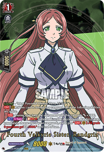 Fourth Valkyrie Sister, Randgriz - D-TB02/RGR17 - Ragnarok Rare available at 401 Games Canada