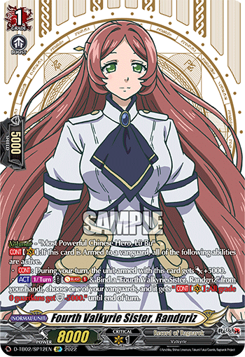 Fourth Valkyrie Sister, Randgriz - D-TB02/SP12 - SP available at 401 Games Canada