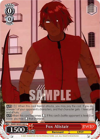 Fox Alistair - RWBY/WX03-E065 - Common available at 401 Games Canada