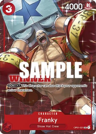 Franky (Tournament Pack Vol. 2) [Winner] - OP01-021 - Promo available at 401 Games Canada