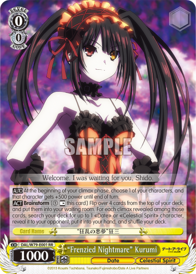 "Frenzied Nightmare" Kurumi - DAL/W79-E001 - Double Rare available at 401 Games Canada