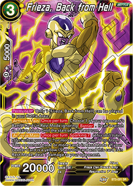 Frieza, Back from Hell - BT5-091 - Super Rare available at 401 Games Canada