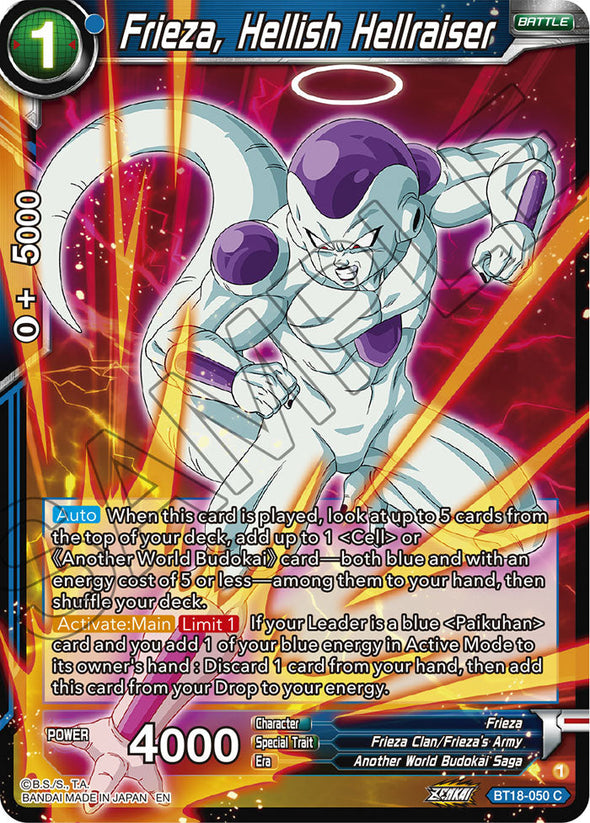 Frieza, Hellish Hellraiser - BT18-050 - Common available at 401 Games Canada