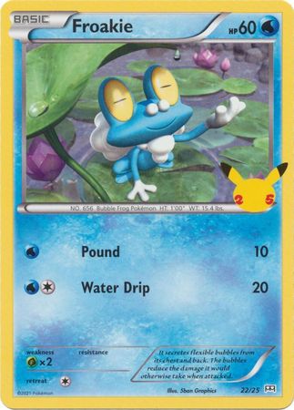 Froakie - 22/25 - 25th Anniversary Non-Holo - Promo available at 401 Games Canada