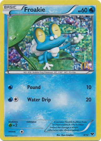 Froakie - 4/12 - McDonald's Holo - Promo available at 401 Games Canada