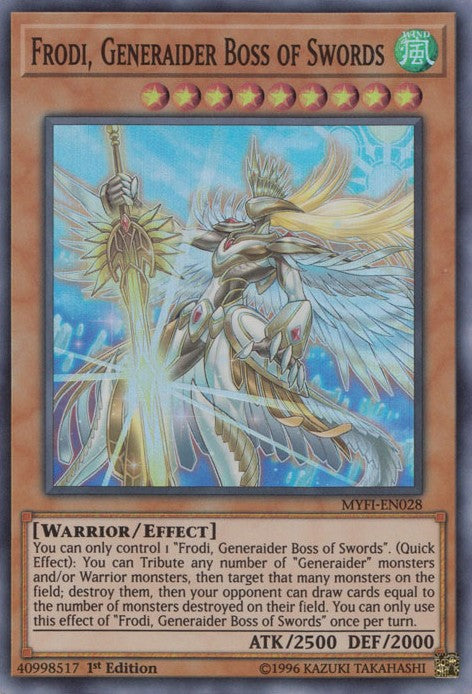 Frodi, Generaider Boss of Swords - MYFI-EN028 - Super Rare - 1st Edition available at 401 Games Canada