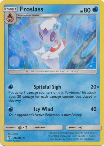 Froslass - 38/236 - Holo Rare available at 401 Games Canada