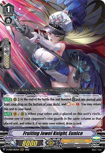 Fruiting Jewel Knight, Eunice - D-VS03/003 - Triple Rare available at 401 Games Canada