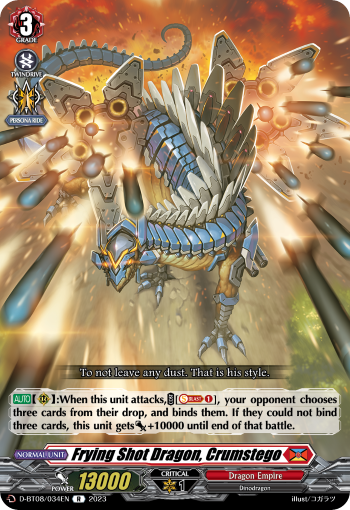 Frying Shot Dragon, Crumstego - D-BT08/034 - Rare available at 401 Games Canada