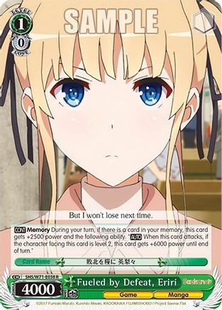 Fueled by Defeat, Eriri - SHS/W71-E038 - Rare available at 401 Games Canada