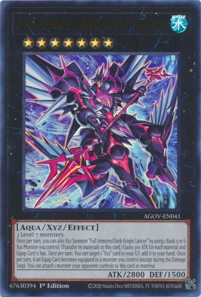 Full Armored Dark Knight Lancer - AGOV-EN041 - Ultra Rare - 1st Edition available at 401 Games Canada