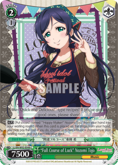 "Full Course of Luck" Nozomi Tojo - LL/EN-W02-E048 - Common available at 401 Games Canada