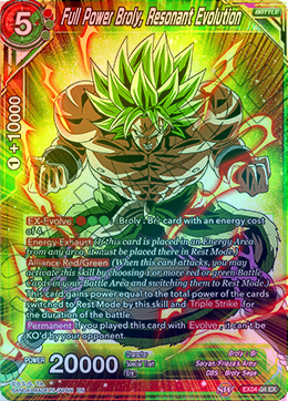 Full Power Broly, Resonant Evolution - EX04-04 - Expansion Rare (Foil) available at 401 Games Canada