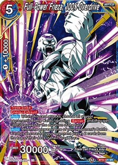 Full-Power Frieza, 100% Overdrive - BT9-101 - Super Rare available at 401 Games Canada