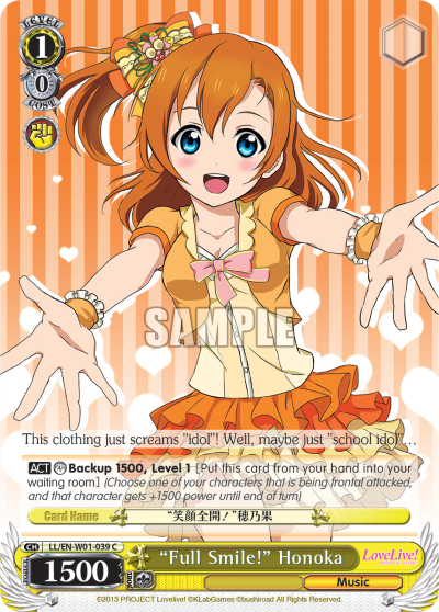 "Full Smile!" Honoka - LL/EN-W01-039 - Common available at 401 Games Canada