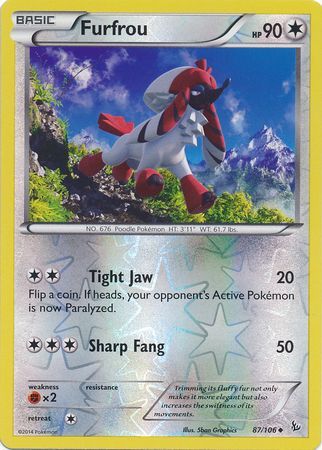 Furfrou - 87/106 - Uncommon - Reverse Holo available at 401 Games Canada