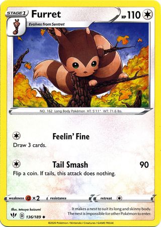 Furret - 136/189 - Uncommon available at 401 Games Canada