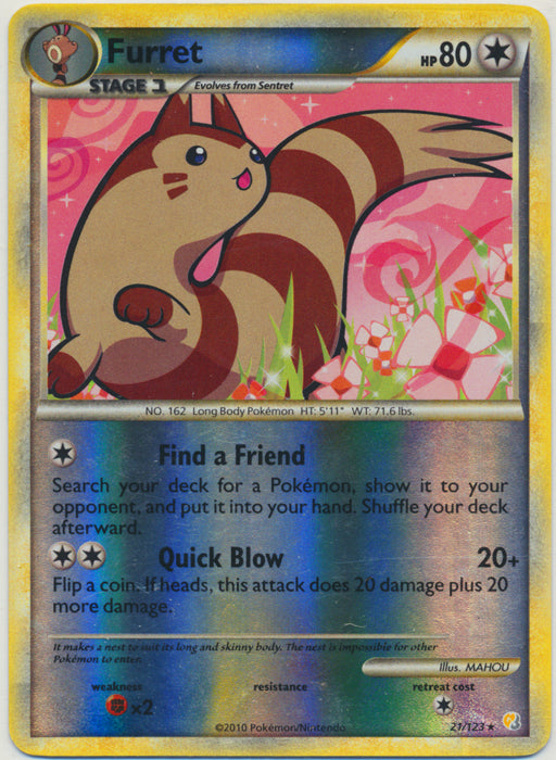 Furret - 21/123 - Rare - Reverse Holo available at 401 Games Canada