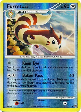 Furret - 27/132 - Rare - Reverse Holo available at 401 Games Canada