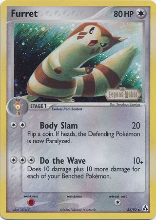 Furret - 33/92 - Uncommon - Reverse Holo available at 401 Games Canada