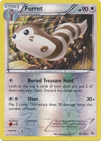 Furret - 82/106 - Rare - Reverse Holo available at 401 Games Canada